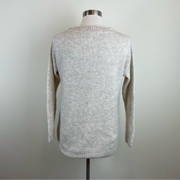 Vince Camuto Cream Tan Button Accent Knit Long Sleeve Sweater Women XS - Picture 6 of 7